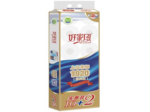 好家风上品柔韧160卫生卷纸12卷